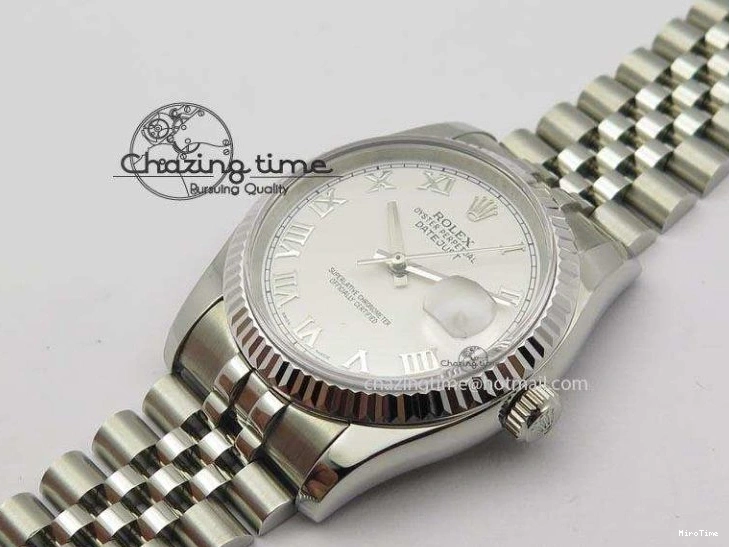 MiroTime 0420 DateJust 116234 BP Best Edition SS Sliver Dial Roman Markers On SS Bracelet A2824 V Tailored 3941